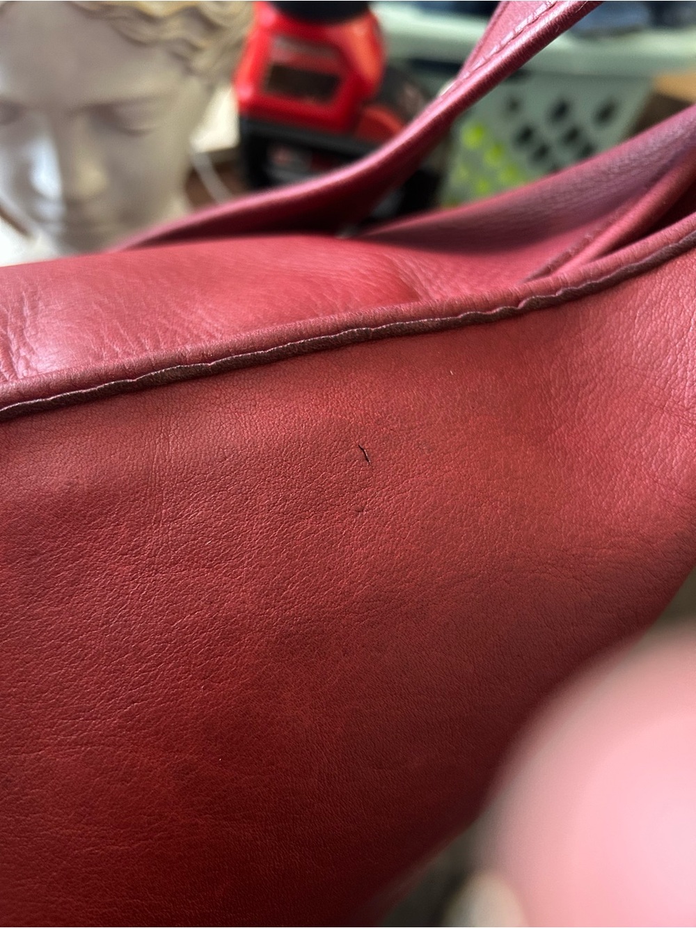 Vintage Coach Duffel Shoulder Bag 9085 XL Red Leather - Picture 15 of 16